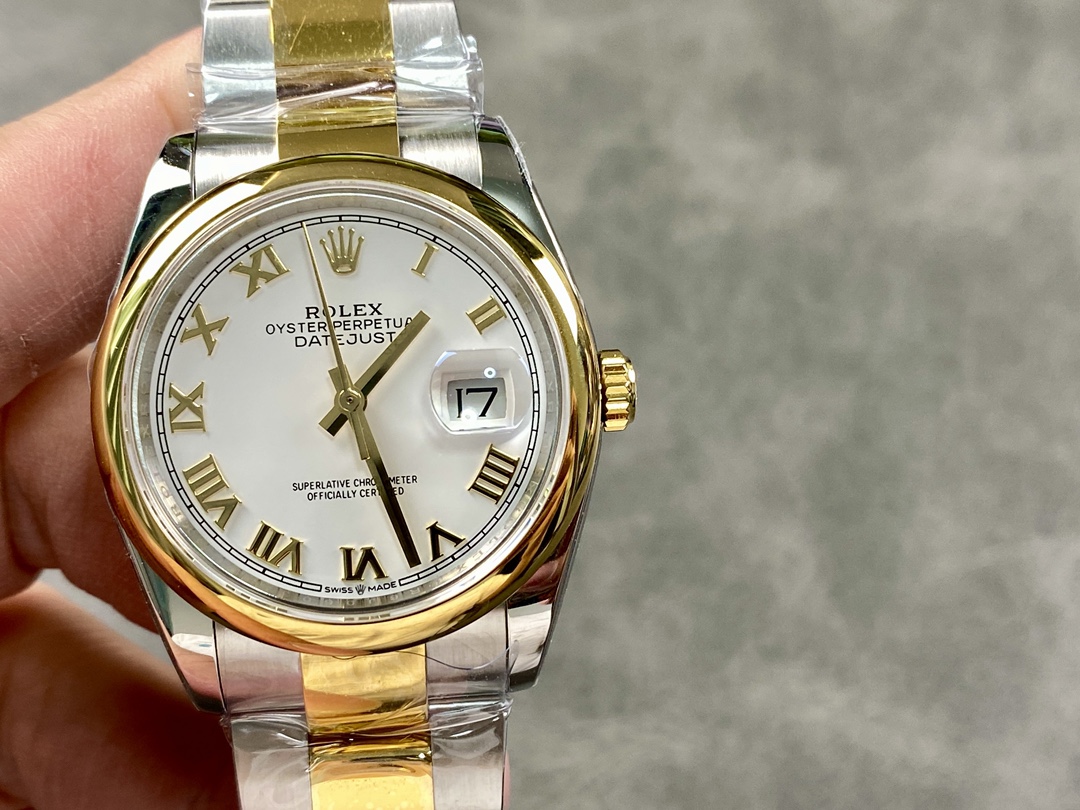 Rolex Datejust 36 White Dial Roman Numerals 126203 0030 Replica Watch